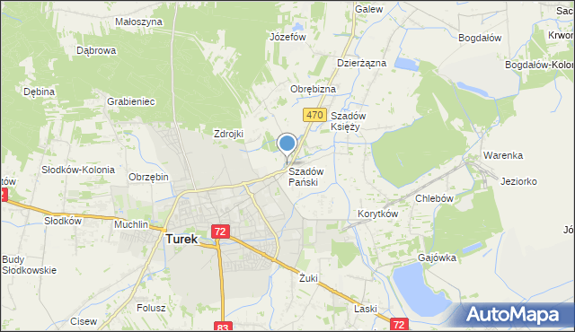 mapa Szadów Pański, Szadów Pański na mapie Targeo